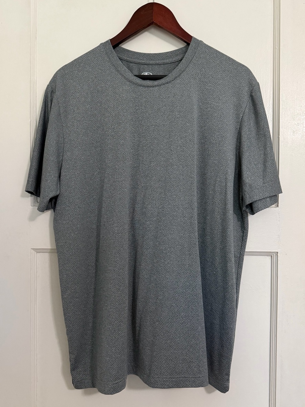 Men's Gray Crew Neck Short-Sleeve Shirt 👕